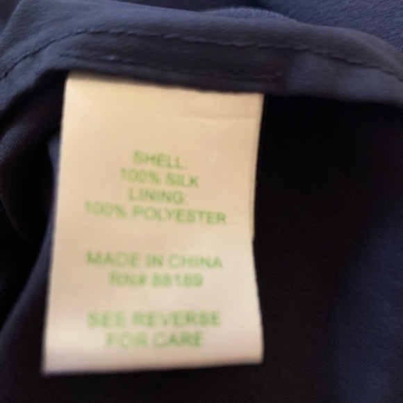 Lilly Pulitzer Blue Silk Keyhole Tank Size XS - Picture 6 of 7